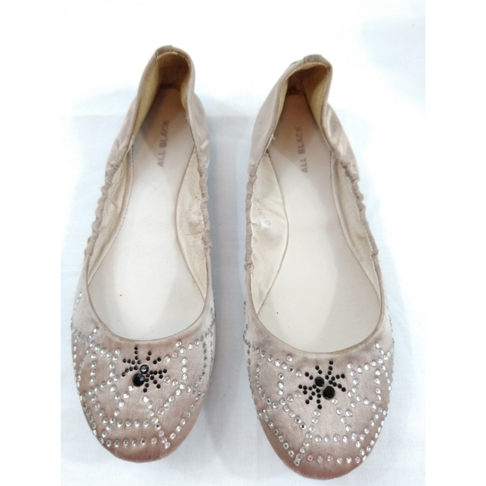 Anthropologie Jeweled Spider Ballet Flats Size 6.5